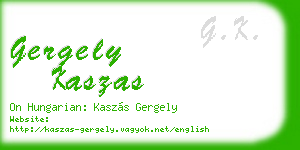 gergely kaszas business card