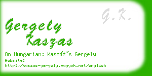 gergely kaszas business card